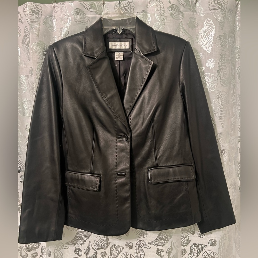 Preston and York Lamb Skin Leather Jacket women’s small
